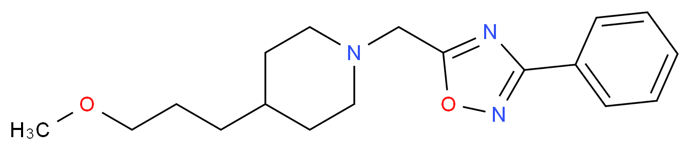 4-(3-methoxypropyl)-1-[(3-phenyl-1,2,4-oxadiazol-5-yl)methyl]piperidine_Molecular_structure_CAS_)