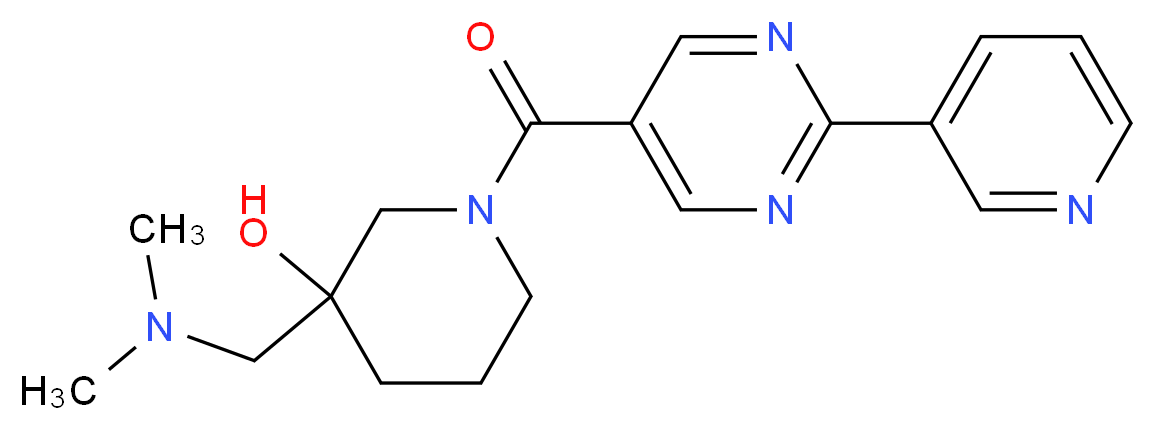 3-[(dimethylamino)methyl]-1-{[2-(3-pyridinyl)-5-pyrimidinyl]carbonyl}-3-piperidinol_Molecular_structure_CAS_)