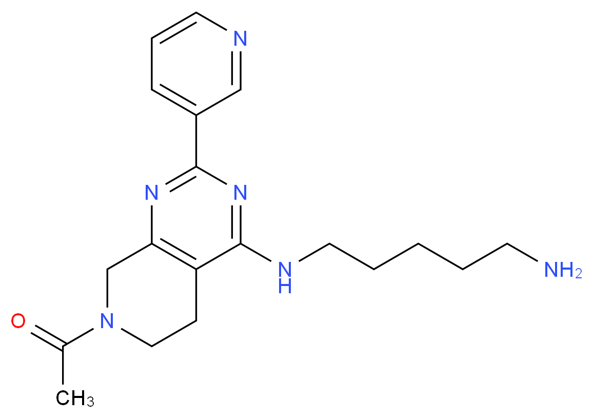 N-(7-acetyl-2-pyridin-3-yl-5,6,7,8-tetrahydropyrido[3,4-d]pyrimidin-4-yl)pentane-1,5-diamine_Molecular_structure_CAS_)