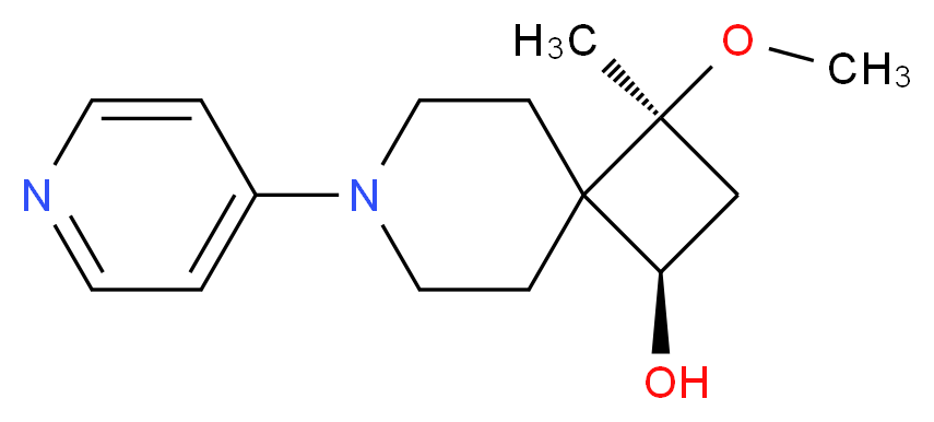 (1R*,3S*)-3-methoxy-3-methyl-7-(4-pyridinyl)-7-azaspiro[3.5]nonan-1-ol_Molecular_structure_CAS_)