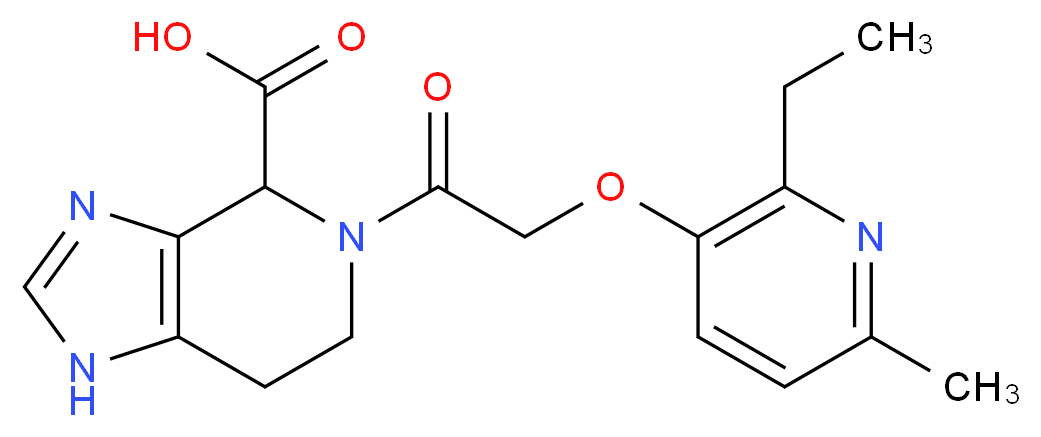 5-{[(2-ethyl-6-methyl-3-pyridinyl)oxy]acetyl}-4,5,6,7-tetrahydro-1H-imidazo[4,5-c]pyridine-4-carboxylic acid_Molecular_structure_CAS_)