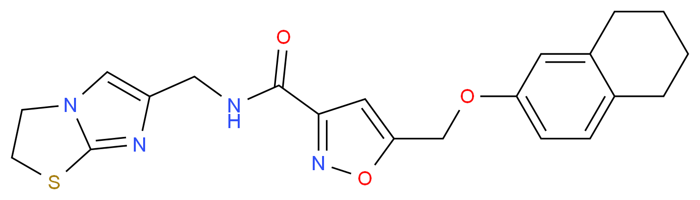 N-(2,3-dihydroimidazo[2,1-b][1,3]thiazol-6-ylmethyl)-5-[(5,6,7,8-tetrahydro-2-naphthalenyloxy)methyl]-3-isoxazolecarboxamide_Molecular_structure_CAS_)