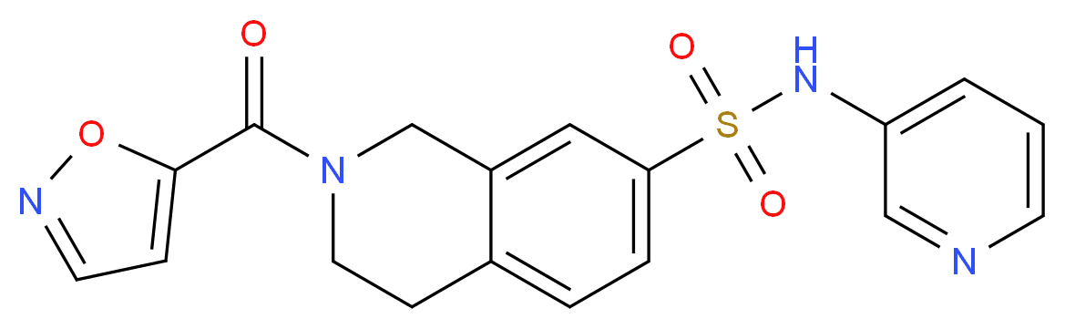 2-(isoxazol-5-ylcarbonyl)-N-pyridin-3-yl-1,2,3,4-tetrahydroisoquinoline-7-sulfonamide_Molecular_structure_CAS_)