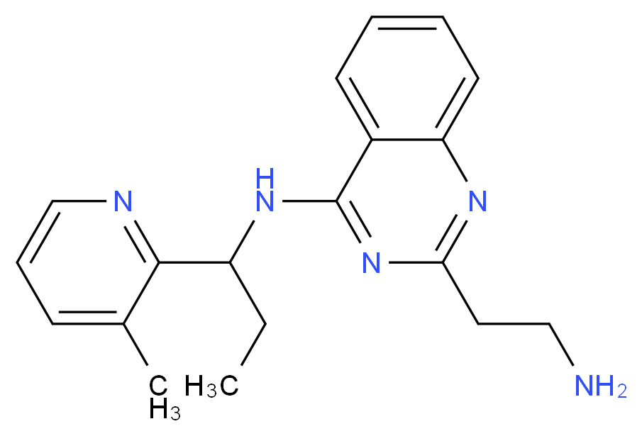 2-(2-aminoethyl)-N-[1-(3-methylpyridin-2-yl)propyl]quinazolin-4-amine_Molecular_structure_CAS_)