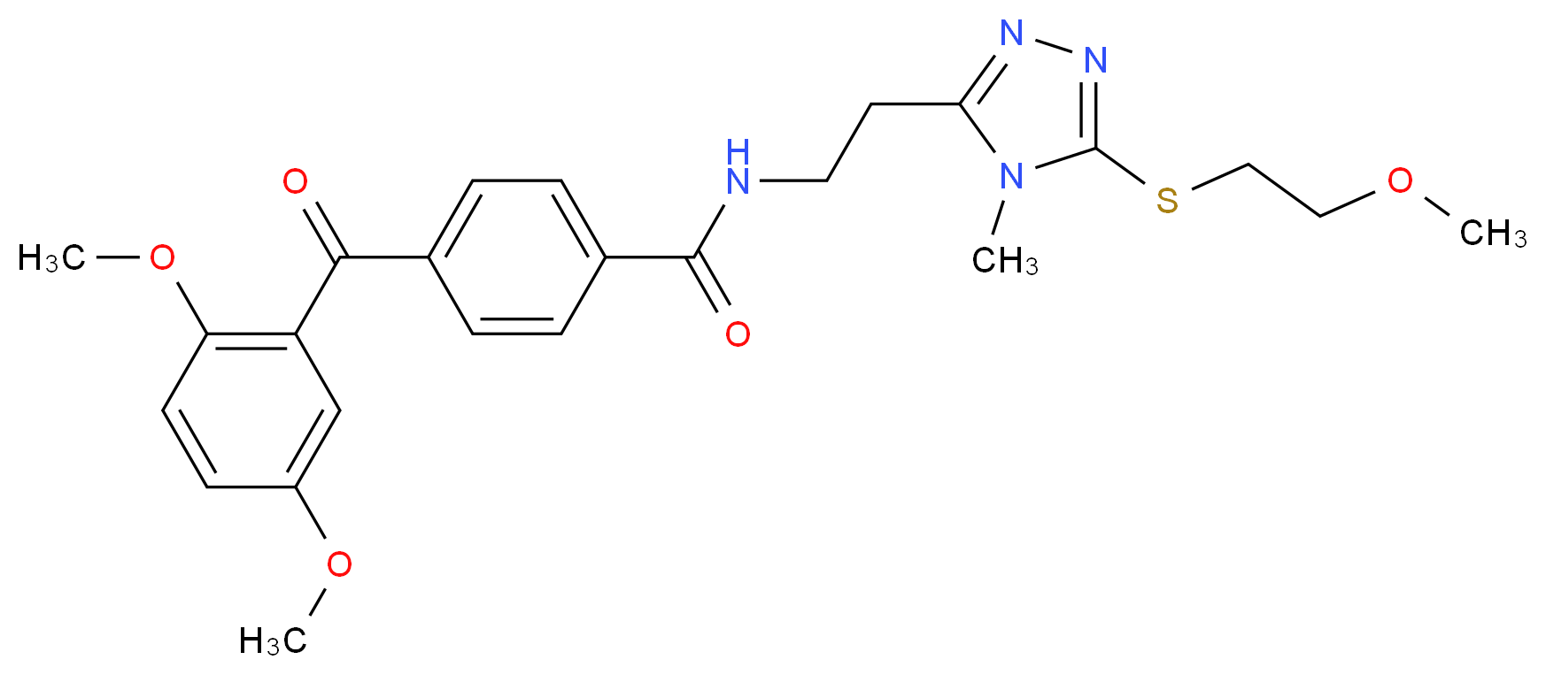 4-(2,5-dimethoxybenzoyl)-N-(2-{5-[(2-methoxyethyl)thio]-4-methyl-4H-1,2,4-triazol-3-yl}ethyl)benzamide_Molecular_structure_CAS_)