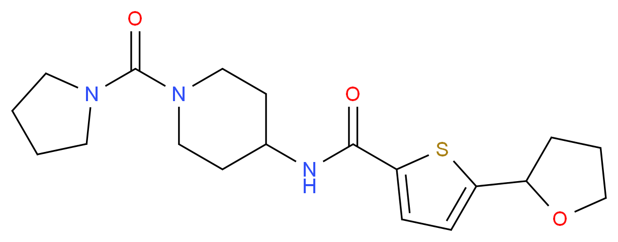 N-[1-(1-pyrrolidinylcarbonyl)-4-piperidinyl]-5-(tetrahydro-2-furanyl)-2-thiophenecarboxamide_Molecular_structure_CAS_)