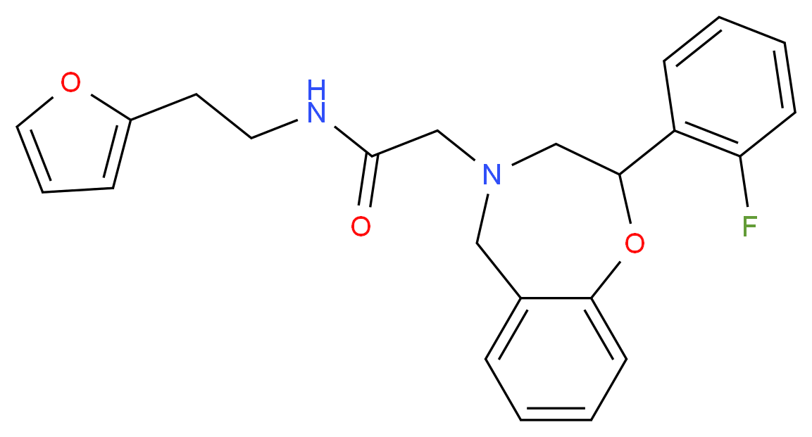 2-[2-(2-fluorophenyl)-2,3-dihydro-1,4-benzoxazepin-4(5H)-yl]-N-[2-(2-furyl)ethyl]acetamide_Molecular_structure_CAS_)