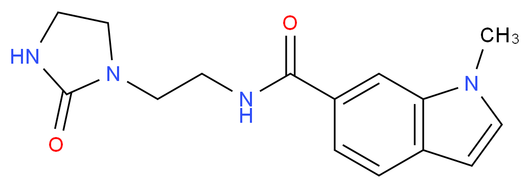 1-methyl-N-[2-(2-oxo-1-imidazolidinyl)ethyl]-1H-indole-6-carboxamide_Molecular_structure_CAS_)