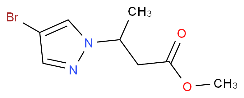 methyl 3-(4-bromo-1H-pyrazol-1-yl)butanoate_Molecular_structure_CAS_)