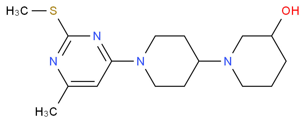 1'-[6-methyl-2-(methylthio)-4-pyrimidinyl]-1,4'-bipiperidin-3-ol_Molecular_structure_CAS_)