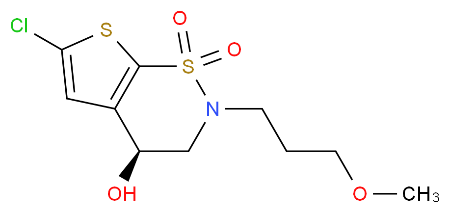 (4S)-6-Chloro-3,4-dihydro-2-(3-methoxypropyl)-2H-thieno[3,2-e]-1,2-thiazin-4-ol 1,1-Dioxide_Molecular_structure_CAS_160982-13-8)
