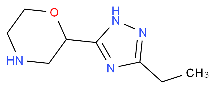 2-(3-ethyl-1H-1,2,4-triazol-5-yl)morpholine_Molecular_structure_CAS_)