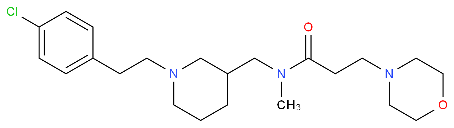 N-({1-[2-(4-chlorophenyl)ethyl]-3-piperidinyl}methyl)-N-methyl-3-(4-morpholinyl)propanamide_Molecular_structure_CAS_)