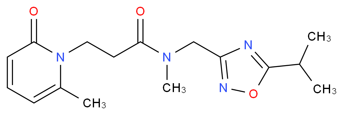N-[(5-isopropyl-1,2,4-oxadiazol-3-yl)methyl]-N-methyl-3-(6-methyl-2-oxo-1(2H)-pyridinyl)propanamide_Molecular_structure_CAS_)