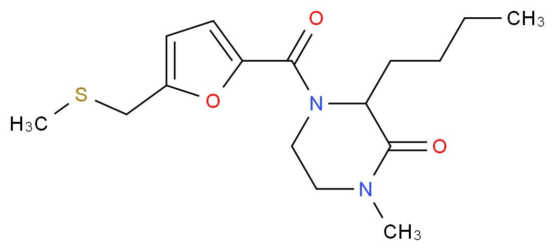 3-butyl-1-methyl-4-{5-[(methylthio)methyl]-2-furoyl}-2-piperazinone_Molecular_structure_CAS_)