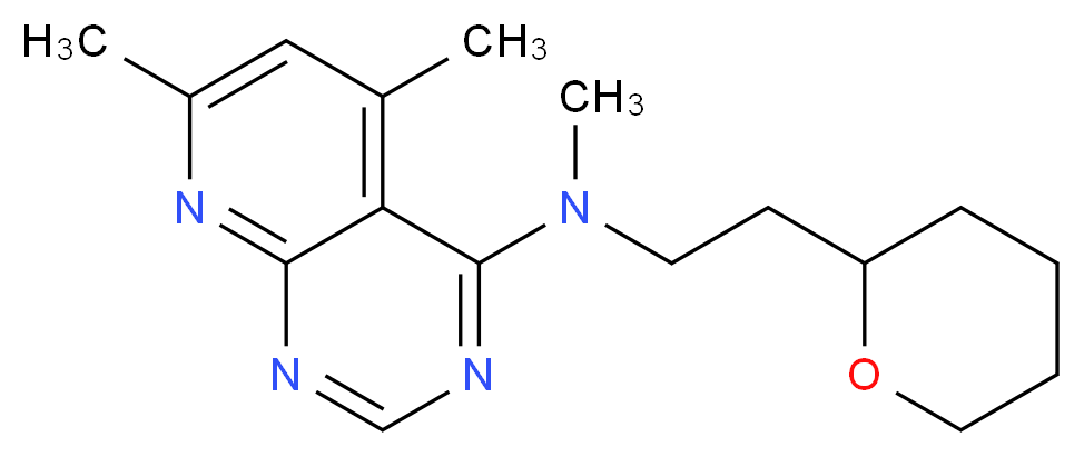N,5,7-trimethyl-N-[2-(tetrahydro-2H-pyran-2-yl)ethyl]pyrido[2,3-d]pyrimidin-4-amine_Molecular_structure_CAS_)