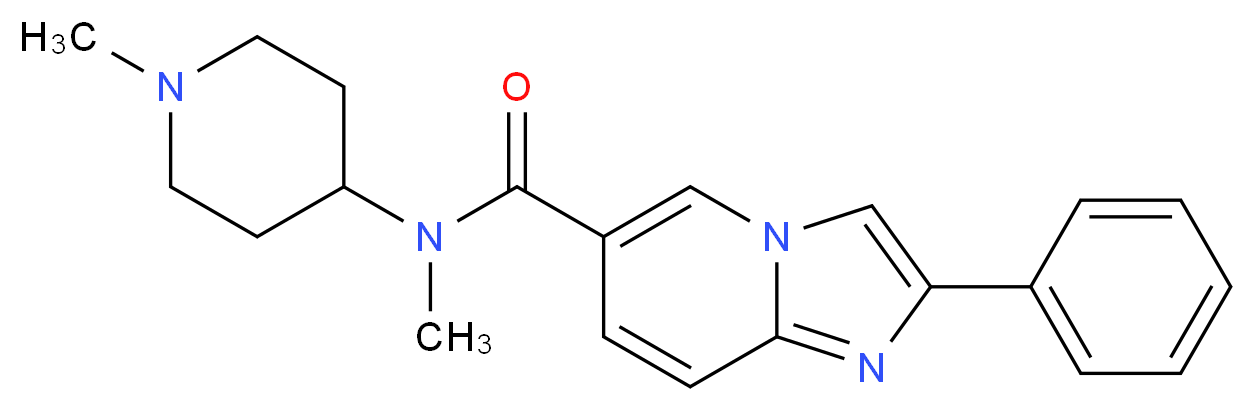 N-methyl-N-(1-methylpiperidin-4-yl)-2-phenylimidazo[1,2-a]pyridine-6-carboxamide_Molecular_structure_CAS_)