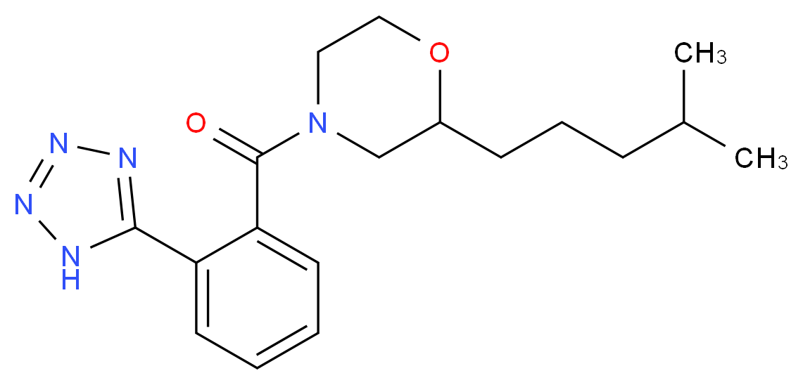 2-(4-methylpentyl)-4-[2-(1H-tetrazol-5-yl)benzoyl]morpholine_Molecular_structure_CAS_)