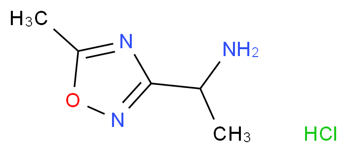1-(5-methyl-1,2,4-oxadiazol-3-yl)ethan-1-amine hydrochloride_Molecular_structure_CAS_)