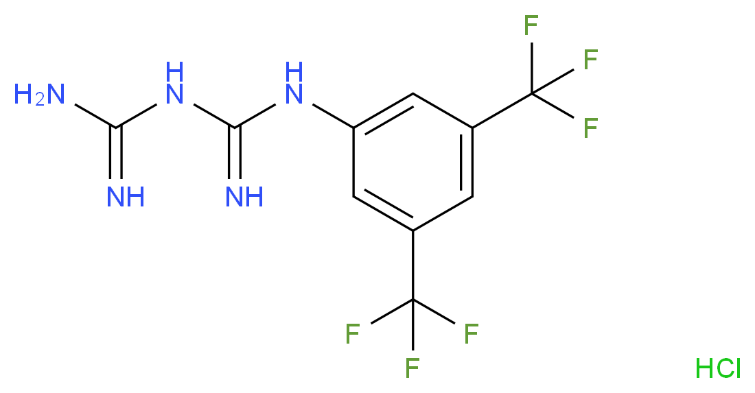 1-[3,5-Bis(trifluoromethyl)phenyl]biguanide hydrochloride_Molecular_structure_CAS_36068-40-3)