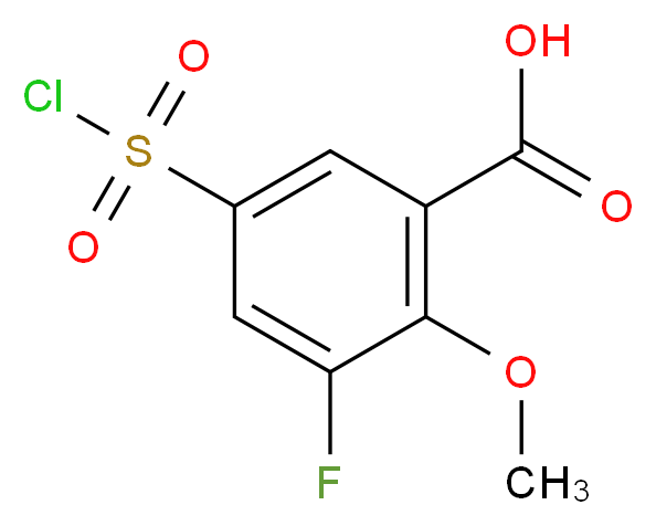5-(chlorosulfonyl)-3-fluoro-2-methoxybenzoic acid_Molecular_structure_CAS_)