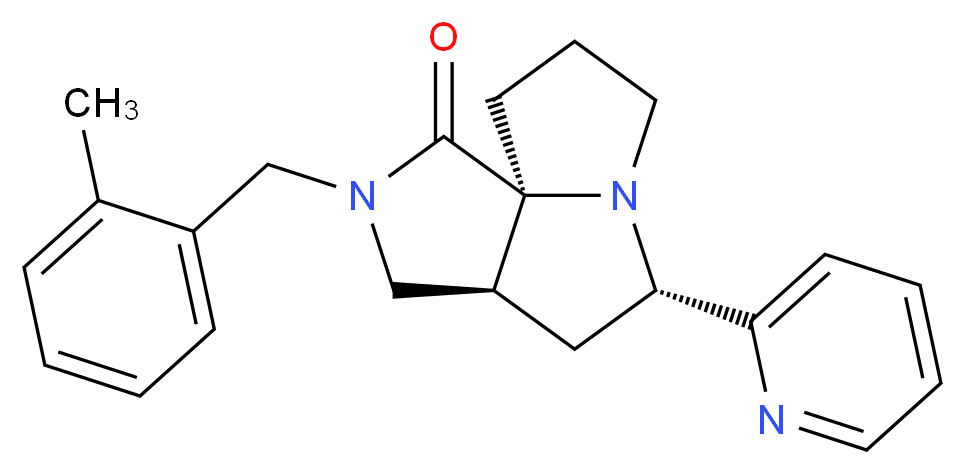 (3aS*,5S*,9aS*)-2-(2-methylbenzyl)-5-(2-pyridinyl)hexahydro-7H-pyrrolo[3,4-g]pyrrolizin-1(2H)-one_Molecular_structure_CAS_)