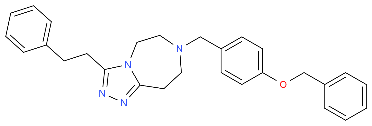 7-[4-(benzyloxy)benzyl]-3-(2-phenylethyl)-6,7,8,9-tetrahydro-5H-[1,2,4]triazolo[4,3-d][1,4]diazepine_Molecular_structure_CAS_)
