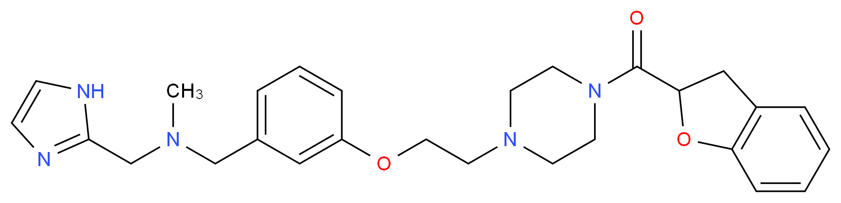 (3-{2-[4-(2,3-dihydro-1-benzofuran-2-ylcarbonyl)-1-piperazinyl]ethoxy}benzyl)(1H-imidazol-2-ylmethyl)methylamine_Molecular_structure_CAS_)