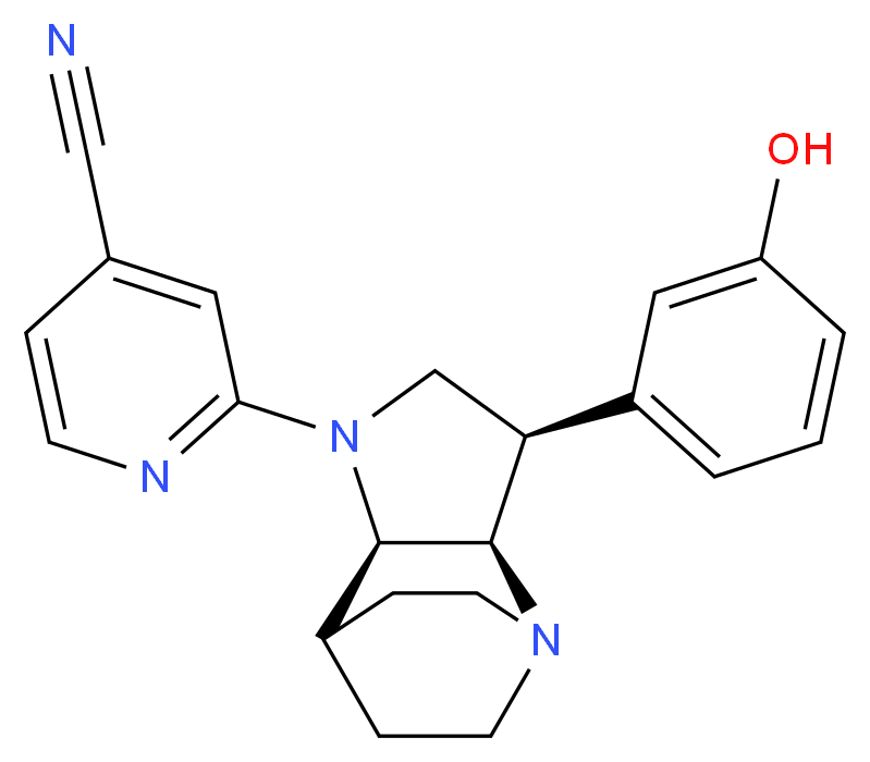 2-[(3R*,3aR*,7aR*)-3-(3-hydroxyphenyl)hexahydro-4,7-ethanopyrrolo[3,2-b]pyridin-1(2H)-yl]isonicotinonitrile_Molecular_structure_CAS_)