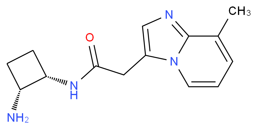 N-[(1S*,2R*)-2-aminocyclobutyl]-2-(8-methylimidazo[1,2-a]pyridin-3-yl)acetamide_Molecular_structure_CAS_)