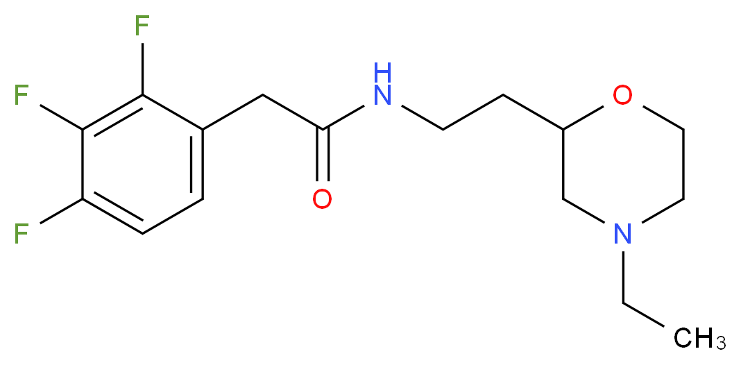 N-[2-(4-ethylmorpholin-2-yl)ethyl]-2-(2,3,4-trifluorophenyl)acetamide_Molecular_structure_CAS_)