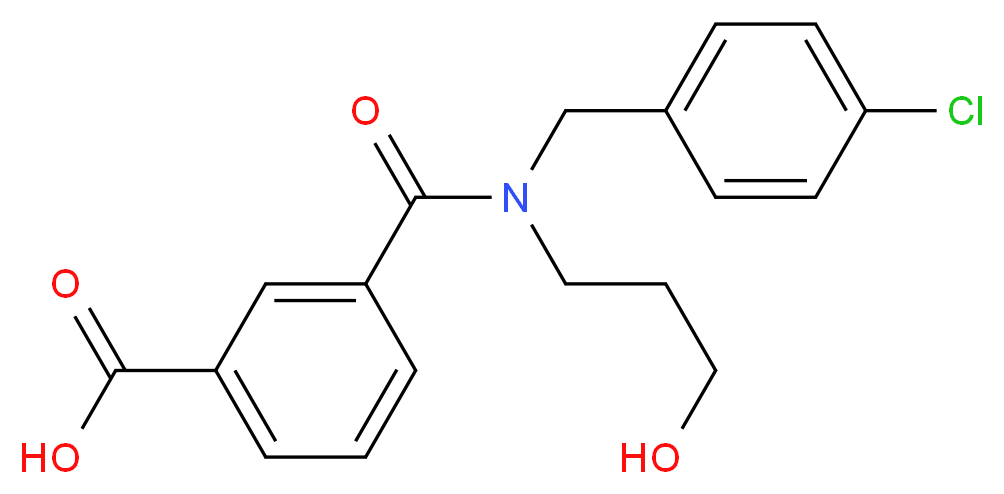 3-{[(4-chlorobenzyl)(3-hydroxypropyl)amino]carbonyl}benzoic acid_Molecular_structure_CAS_)