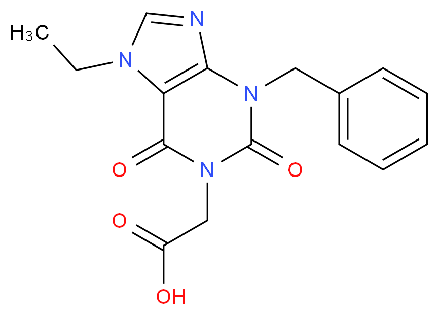 (3-benzyl-7-ethyl-2,6-dioxo-2,3,6,7-tetrahydro-1H-purin-1-yl)acetic acid_Molecular_structure_CAS_)