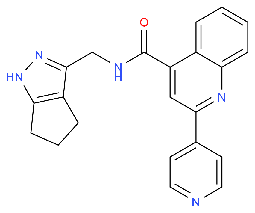 2-(4-pyridinyl)-N-(1,4,5,6-tetrahydrocyclopenta[c]pyrazol-3-ylmethyl)-4-quinolinecarboxamide_Molecular_structure_CAS_)