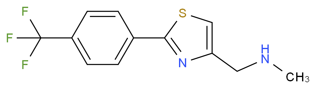 N-methyl-N-({2-[4-(trifluoromethyl)phenyl]-1,3-thiazol-4-yl}methyl)amine_Molecular_structure_CAS_857284-26-5)
