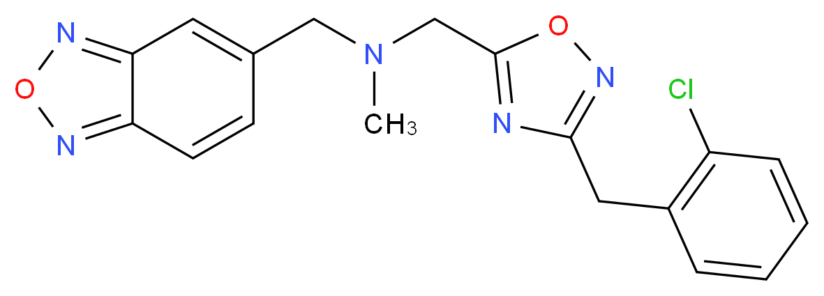 (2,1,3-benzoxadiazol-5-ylmethyl){[3-(2-chlorobenzyl)-1,2,4-oxadiazol-5-yl]methyl}methylamine_Molecular_structure_CAS_)