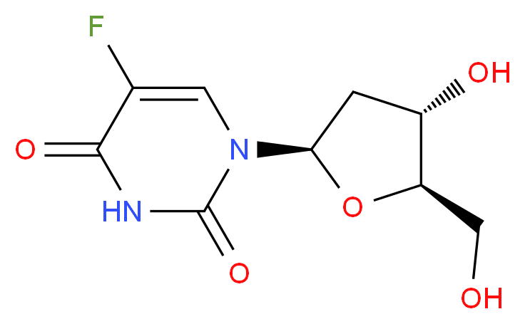5-fluoro-1-[(2R,4S,5R)-4-hydroxy-5-(hydroxymethyl)oxolan-2-yl]-1,2,3,4-tetrahydropyrimidine-2,4-dione_Molecular_structure_CAS_)