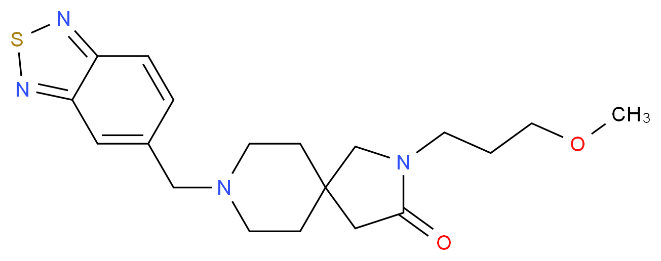 8-(2,1,3-benzothiadiazol-5-ylmethyl)-2-(3-methoxypropyl)-2,8-diazaspiro[4.5]decan-3-one_Molecular_structure_CAS_)