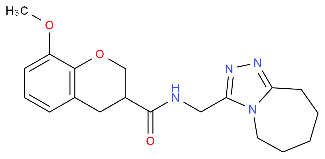 8-methoxy-N-(6,7,8,9-tetrahydro-5H-[1,2,4]triazolo[4,3-a]azepin-3-ylmethyl)-3-chromanecarboxamide_Molecular_structure_CAS_)