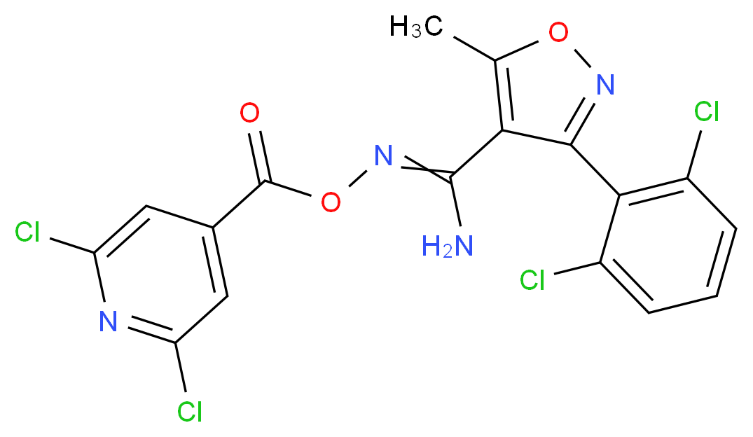 O4-[(2,6-dichloro-4-pyridyl)carbonyl]-3-(2,6-dichlorophenyl)-5-methylisoxazole-4-carbohydroximamide_Molecular_structure_CAS_)