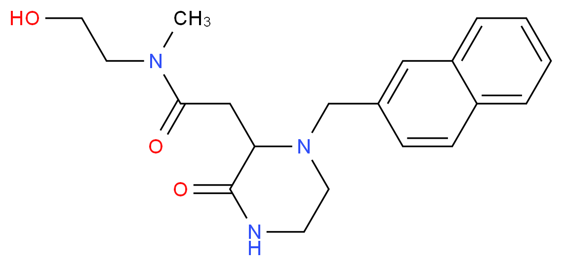 N-(2-hydroxyethyl)-N-methyl-2-[1-(2-naphthylmethyl)-3-oxo-2-piperazinyl]acetamide_Molecular_structure_CAS_)