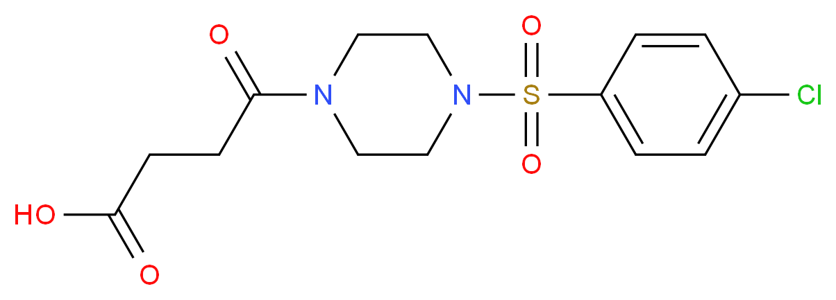 4-{4-[(4-chlorophenyl)sulfonyl]piperazin-1-yl}-4-oxobutanoic acid_Molecular_structure_CAS_)