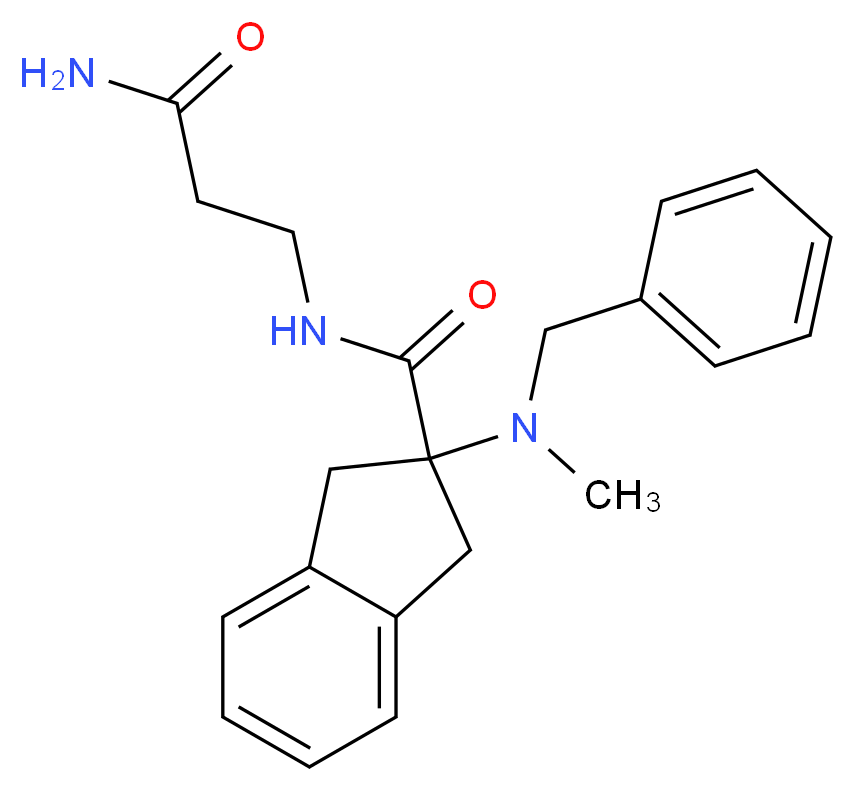 N-(3-amino-3-oxopropyl)-2-[benzyl(methyl)amino]-2-indanecarboxamide_Molecular_structure_CAS_)
