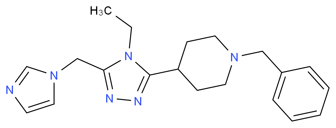 1-benzyl-4-[4-ethyl-5-(1H-imidazol-1-ylmethyl)-4H-1,2,4-triazol-3-yl]piperidine_Molecular_structure_CAS_)