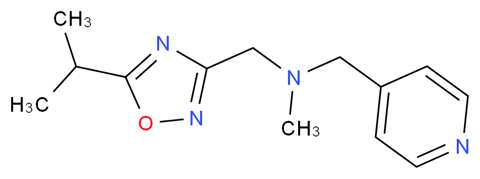 1-(5-isopropyl-1,2,4-oxadiazol-3-yl)-N-methyl-N-(pyridin-4-ylmethyl)methanamine_Molecular_structure_CAS_)