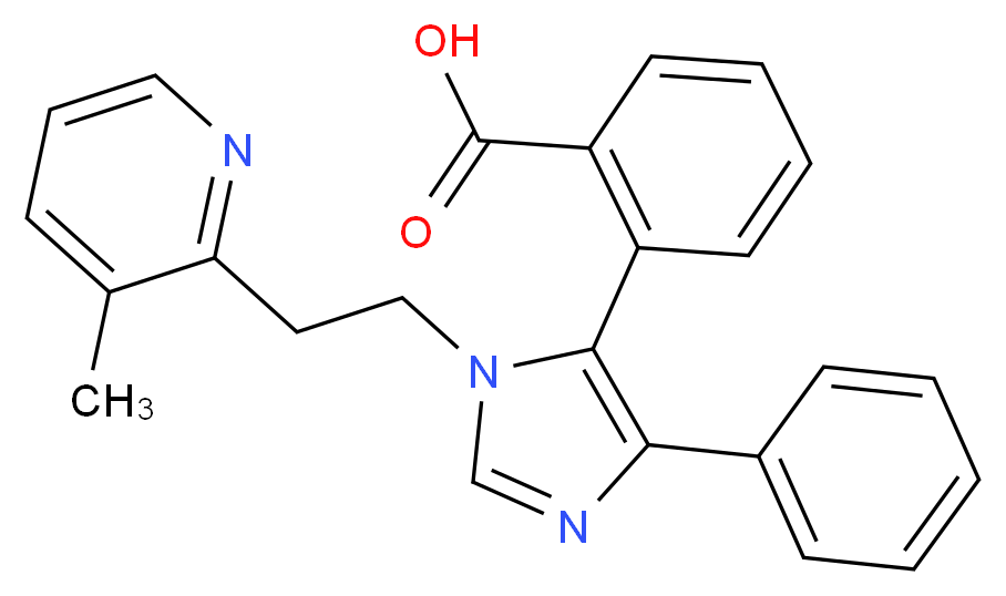 2-{1-[2-(3-methylpyridin-2-yl)ethyl]-4-phenyl-1H-imidazol-5-yl}benzoic acid_Molecular_structure_CAS_)