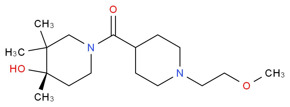 (4S)-1-{[1-(2-methoxyethyl)-4-piperidinyl]carbonyl}-3,3,4-trimethyl-4-piperidinol_Molecular_structure_CAS_)