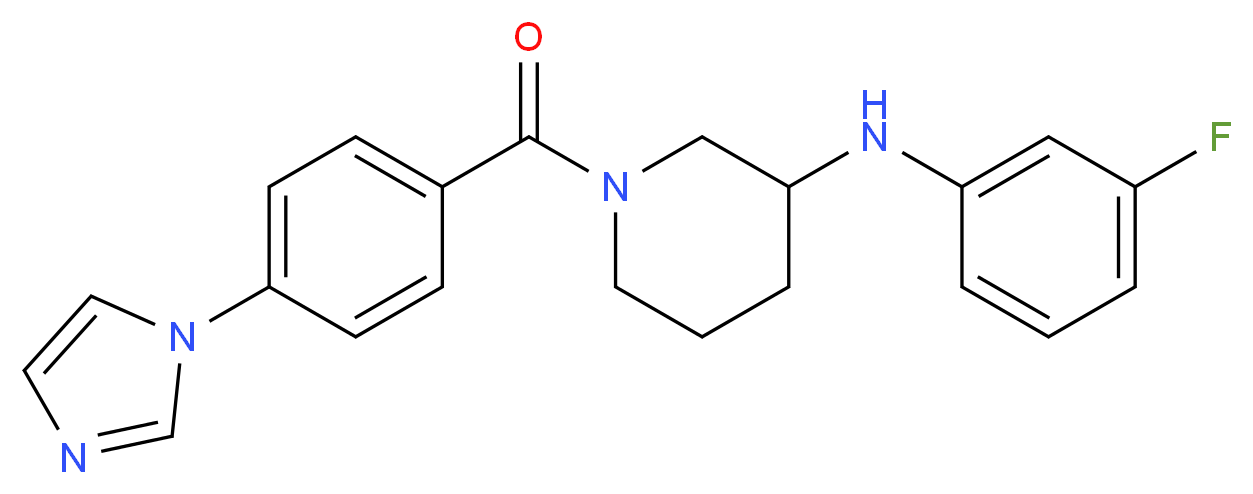 N-(3-fluorophenyl)-1-[4-(1H-imidazol-1-yl)benzoyl]-3-piperidinamine_Molecular_structure_CAS_)