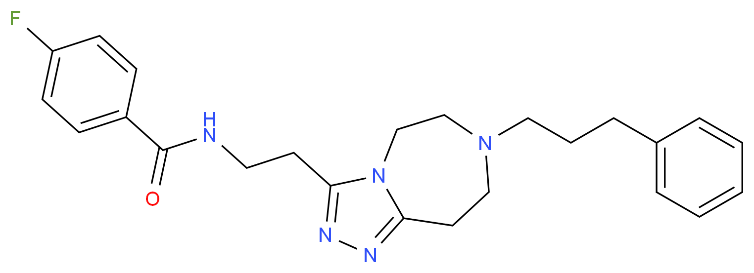 4-fluoro-N-{2-[7-(3-phenylpropyl)-6,7,8,9-tetrahydro-5H-[1,2,4]triazolo[4,3-d][1,4]diazepin-3-yl]ethyl}benzamide_Molecular_structure_CAS_)