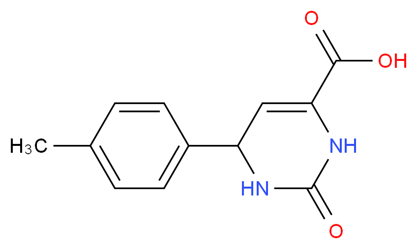 6-(4-Methylphenyl)-2-oxo-1,2,3,6-tetrahydro-4-pyrimidinecarboxylic acid_Molecular_structure_CAS_)
